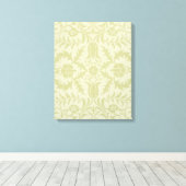 William Morris Borage vintage zachte groene damast Canvas Afdruk (Insitu (Houten vloer))