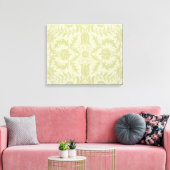 William Morris Borage vintage zachte groene damast Canvas Afdruk (Insitu (Woonkamer))