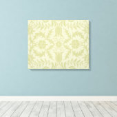 William Morris Borage vintage zachte groene damast Canvas Afdruk (Insitu (Houten vloer))