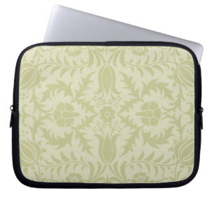 William Morris Borage vintage zachte groene damast Laptop Sleeve