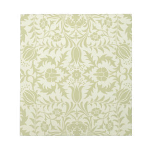 William Morris Borage vintage zachte groene damast Notitieblok