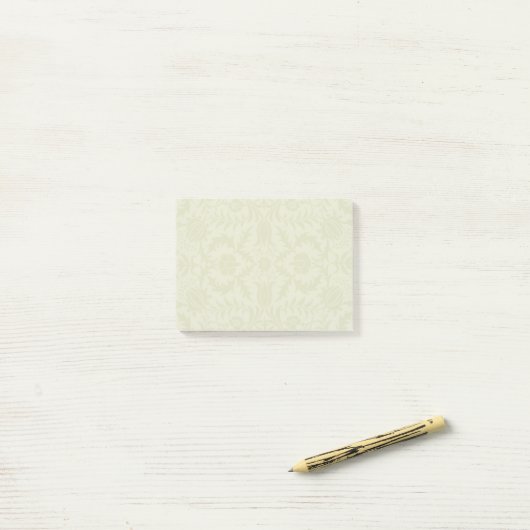William Morris Borage vintage zachte groene damast Post-it® Notes (Op bureau)