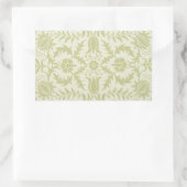 William Morris Borage vintage zachte groene damast Rechthoekige Sticker (Tas)