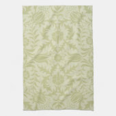 William Morris Borage vintage zachte groene damast Theedoek (Verticaal)
