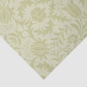 William Morris Borage vintage zachte groene damast Tissuepapier (Detail)