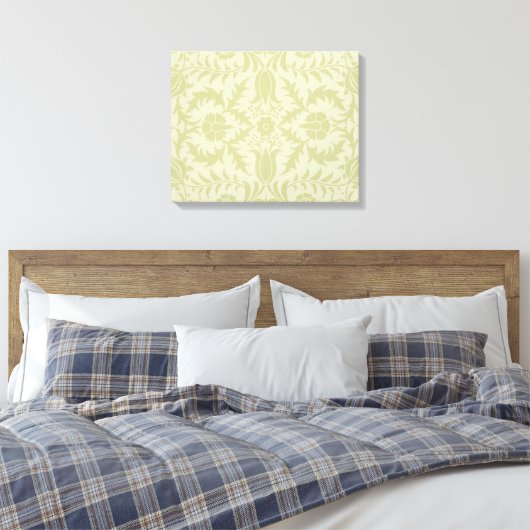 William Morris Borage Wedding Soft Green Canvas Afdruk (Insitu (Slaapkamer))