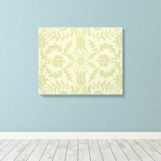 William Morris Borage Wedding Soft Green Canvas Afdruk (Insitu (Houten vloer))