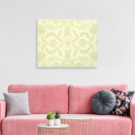 William Morris Borage Wedding Soft Green Canvas Afdruk (Insitu (Woonkamer))