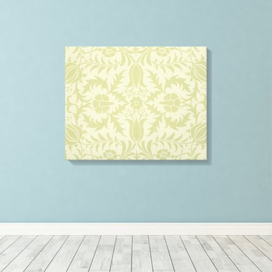 William Morris Borage Wedding Soft Green Canvas Afdruk (Insitu (Houten vloer))