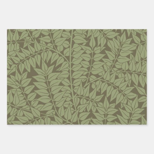 William Morris Borage Wedding Soft Green Inpakpapier Vel (Voorkant 2)