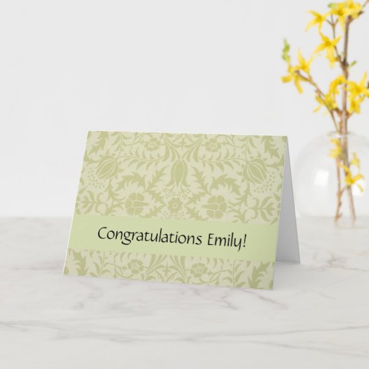 William Morris Borage Wedding Soft Green Kaart (Gele Bloem)