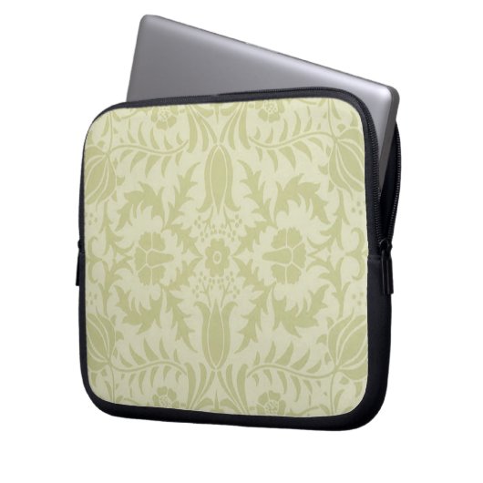 William Morris Borage Wedding Soft Green Laptop Sleeve (Voorkant Links)