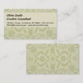 William Morris Borage Wedding Soft Green Visitekaartje (Voorkant / Achterkant)