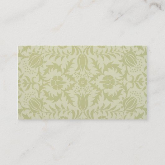 William Morris Borage Wedding Soft Green Visitekaartje (Achterkant)