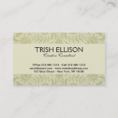 William Morris Borage Wedding Soft Green Visitekaartje (Achterkant)