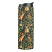 William Morris Bos Bloem Konijnen Kerstmis Thermosbeker (Gedraaid links)