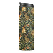 William Morris Bos Bloem Konijnen Kerstmis Thermosbeker (Geroteerd rechts)