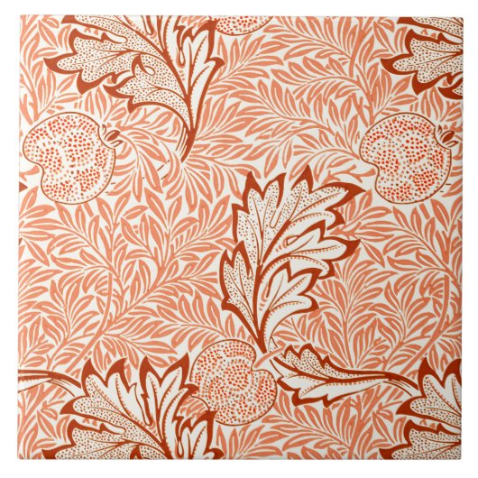 William Morris Botanical Apple Design Tegeltje (Voorkant)