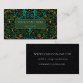 WILLIAM MORRIS BOTANICAL PATTERN VISITEKAARTJE (Voorkant / Achterkant)