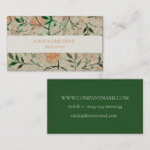 WILLIAM MORRIS BOTANICAL PATTERN VISITEKAARTJE (Voorkant / Achterkant)