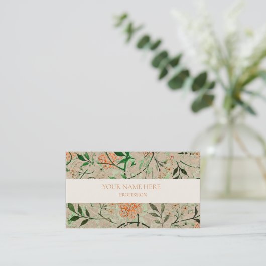 WILLIAM MORRIS BOTANICAL PATTERN VISITEKAARTJE (Staand voorkant)