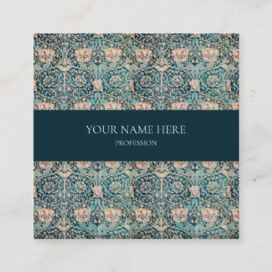 WILLIAM MORRIS BOTANICAL PATTERN VISITEKAARTJE