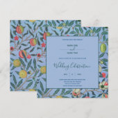 William Morris Botanische Patroon bruiloft Kaart (Voorkant / Achterkant)