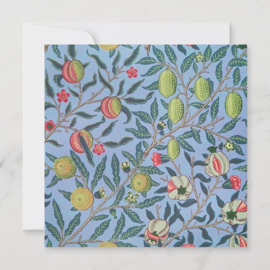 William Morris Botanische Patroon bruiloft Kaart (Achterkant)