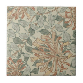William * Morris Botanische Roze Groen | Tegeltje