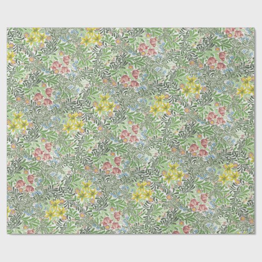 William Morris Bower Flowers Greenery Cadeaupapier (Vlak)