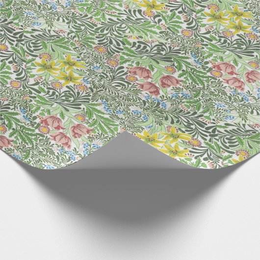  William Morris Bower Flowers Greenery Cadeaupapier (Hoek)