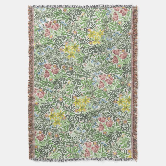  William Morris Bower Flowers Greenery Deken (Voorkant Verticaal)
