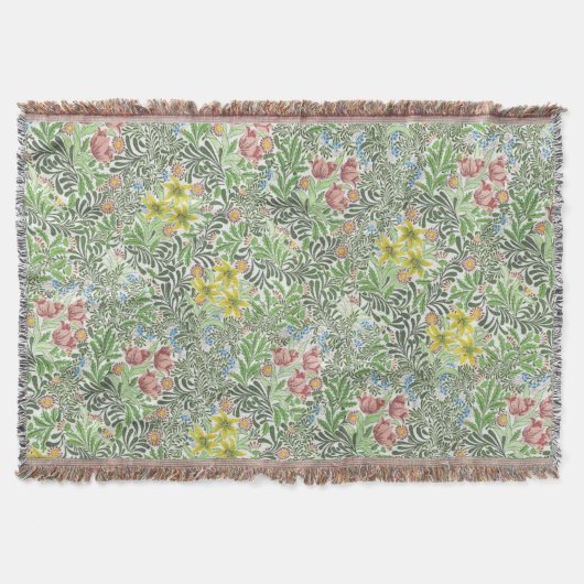  William Morris Bower Flowers Greenery Deken (Voorkant)