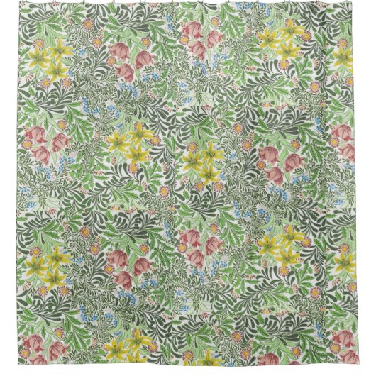  William Morris Bower Flowers Greenery Douchegordijn (Voorkant)
