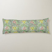  William Morris Bower Flowers Greenery Lichaamskussen (Achterkant)