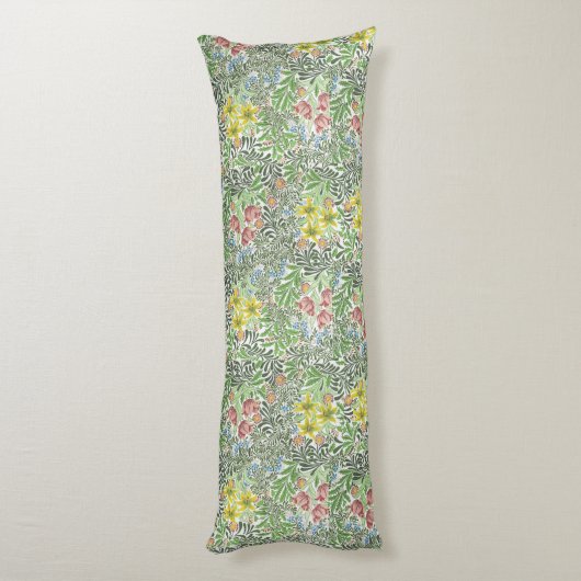 William Morris Bower Flowers Greenery Lichaamskussen (Achterkant (Verticaal))