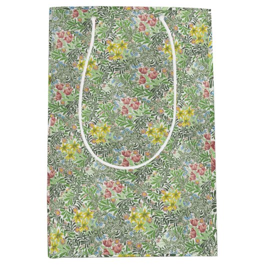 William Morris Bower Flowers Greenery Medium Cadeauzakje (Voorkant)