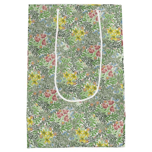  William Morris Bower Flowers Greenery Medium Cadeauzakje (Achterkant)