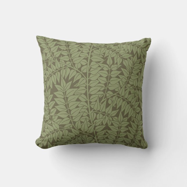 William Morris Branch Art Nouveau Klassiek Ontwerp Kussen (Voorkant)