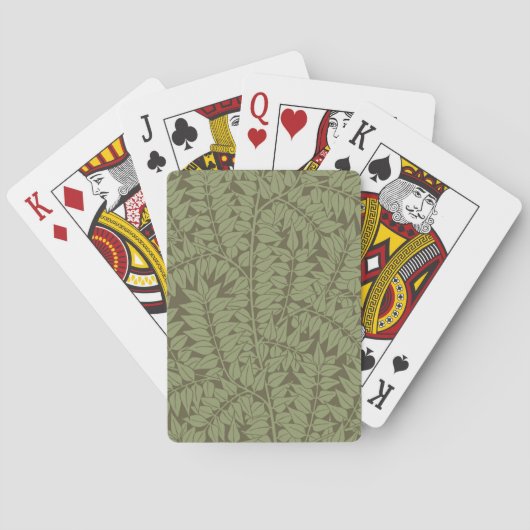 William Morris Branch Art Nouveau Klassiek Ontwerp Pokerkaarten (Achterkant)