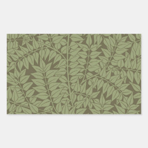 William Morris Branch Art Nouveau Klassiek Ontwerp Rechthoekige Sticker