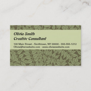 William Morris Branch Art Nouveau Klassiek Ontwerp Visitekaartje