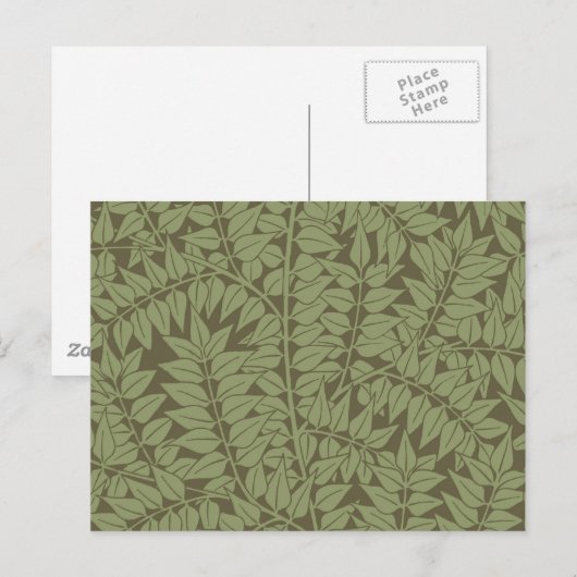 William Morris Branch Leaves Wallpaper Briefkaart (Voorkant / Achterkant)