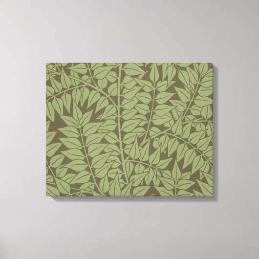 William Morris Branch Leaves Wallpaper Canvas Afdruk (Voorkant)