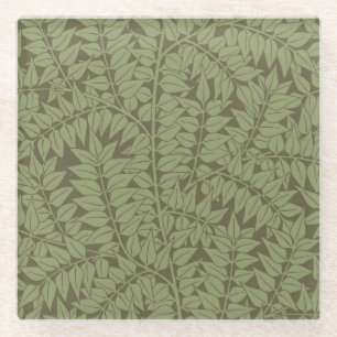 William Morris Branch Leaves Wallpaper Glazen Onderzetter