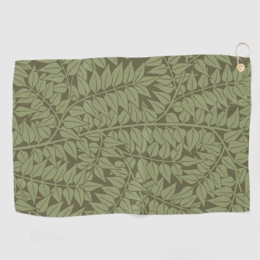 William Morris Branch Leaves Wallpaper Golfhanddoek (Horizontaal)