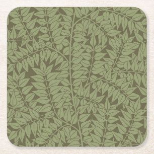 William Morris Branch Leaves Wallpaper Kartonnen Onderzetters