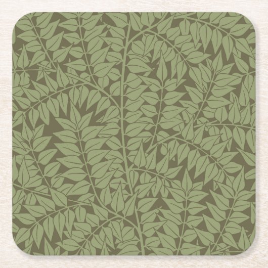 William Morris Branch Leaves Wallpaper Kartonnen Onderzetters (Voorkant)