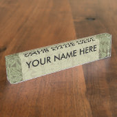 William Morris Branch Leaves Wallpaper Naambordje (Zijkant)