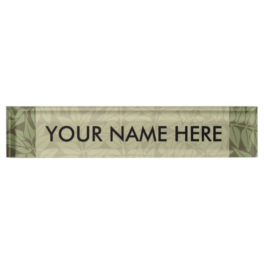 William Morris Branch Leaves Wallpaper Naambordje (Voorkant)